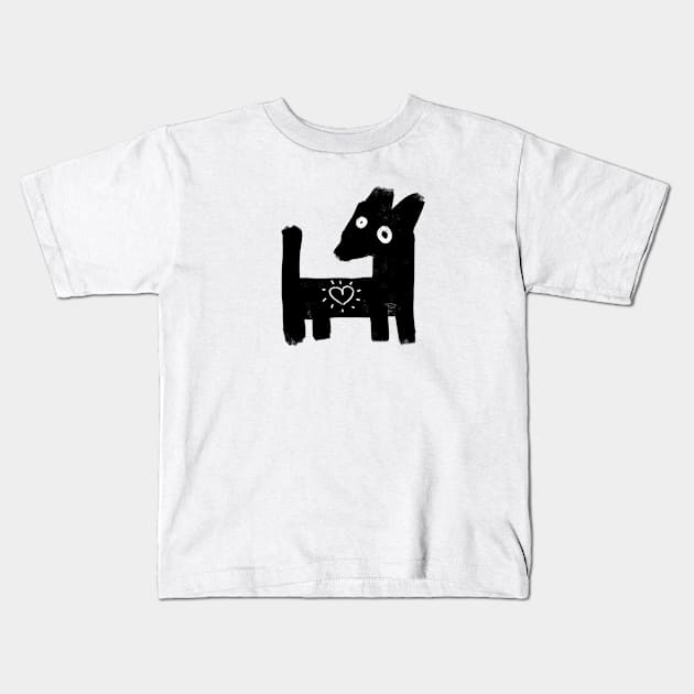 DOG LOVE Kids T-Shirt by Angel Rivas